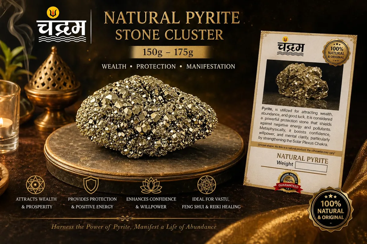 Natural Pyrite Stone Cluster — Original (150–175 g) — view 3
