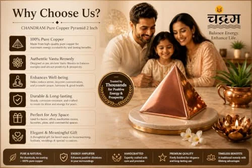Pure Copper Pyramid — 2 Inch Vastu & Feng Shui Décor — view 7
