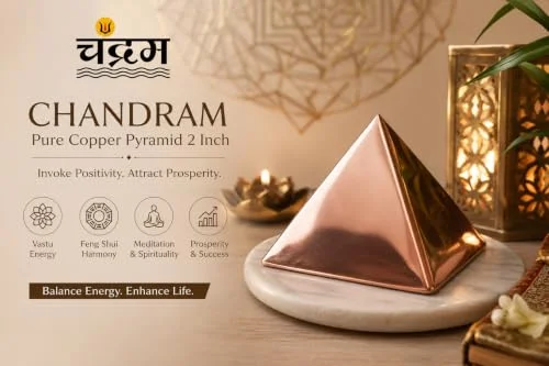 Pure Copper Pyramid — 2 Inch Vastu & Feng Shui Décor — view 2