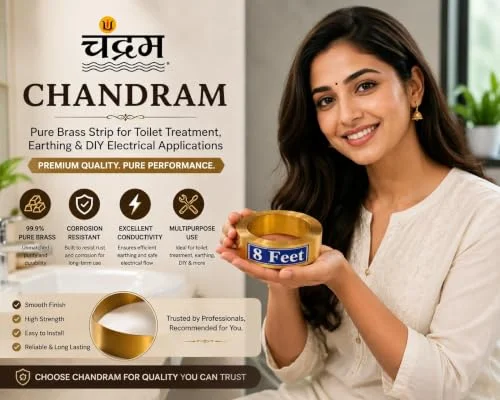 Pure Brass Strip for Toilet Treatment — 0.5 in × 8 ft × 0.2 mm — view 5