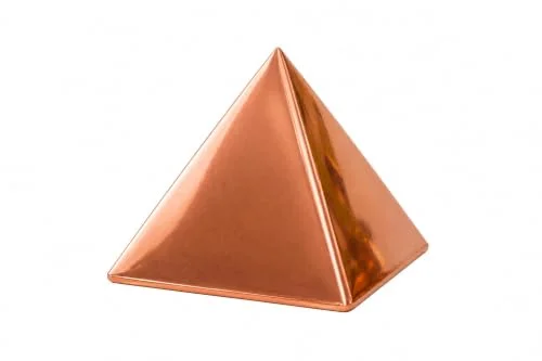 Pure Copper Pyramid in Pure copper, polished finish (approx. 2 inch) — how to wear and energise it, from Chandram