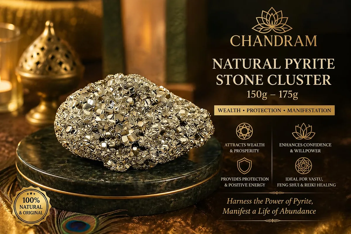 Natural Pyrite Stone Cluster — Original (150–175 g)