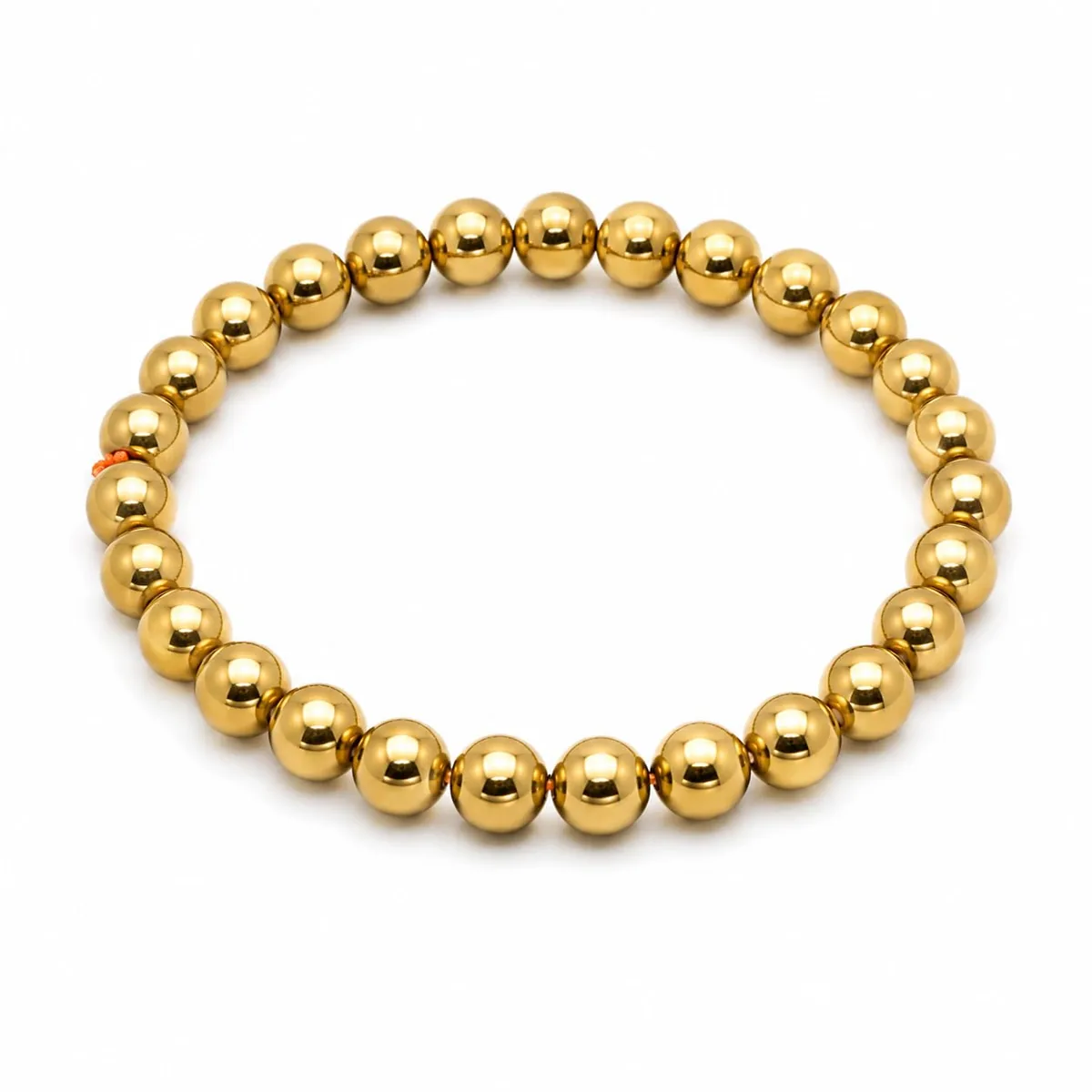 Golden Hematite Prosperity Band in Natural gold hematite beads on stretchable elastic — how to wear and energise it, from Chandram