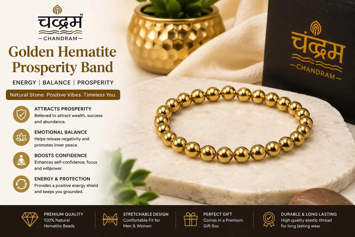 Golden Hematite Prosperity Band — view 2