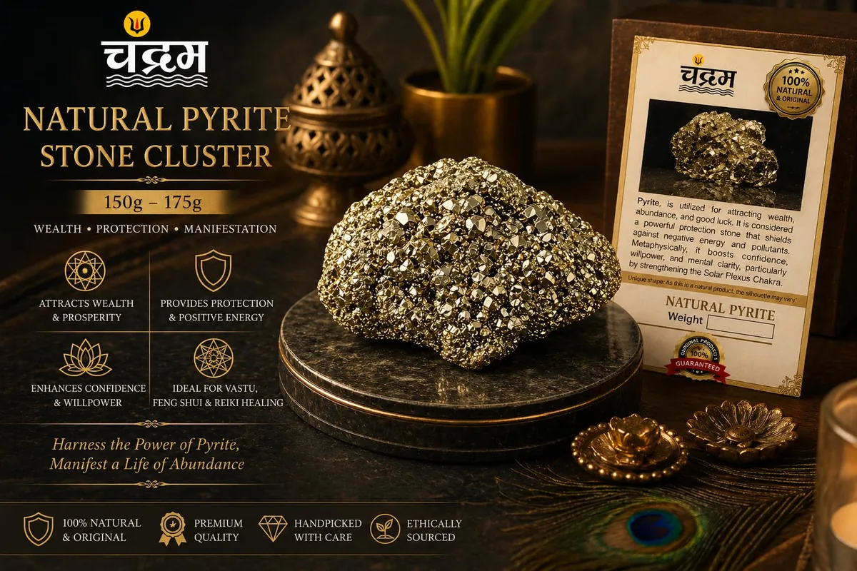 Natural Pyrite Stone Cluster — Original (150–175 g) — view 4