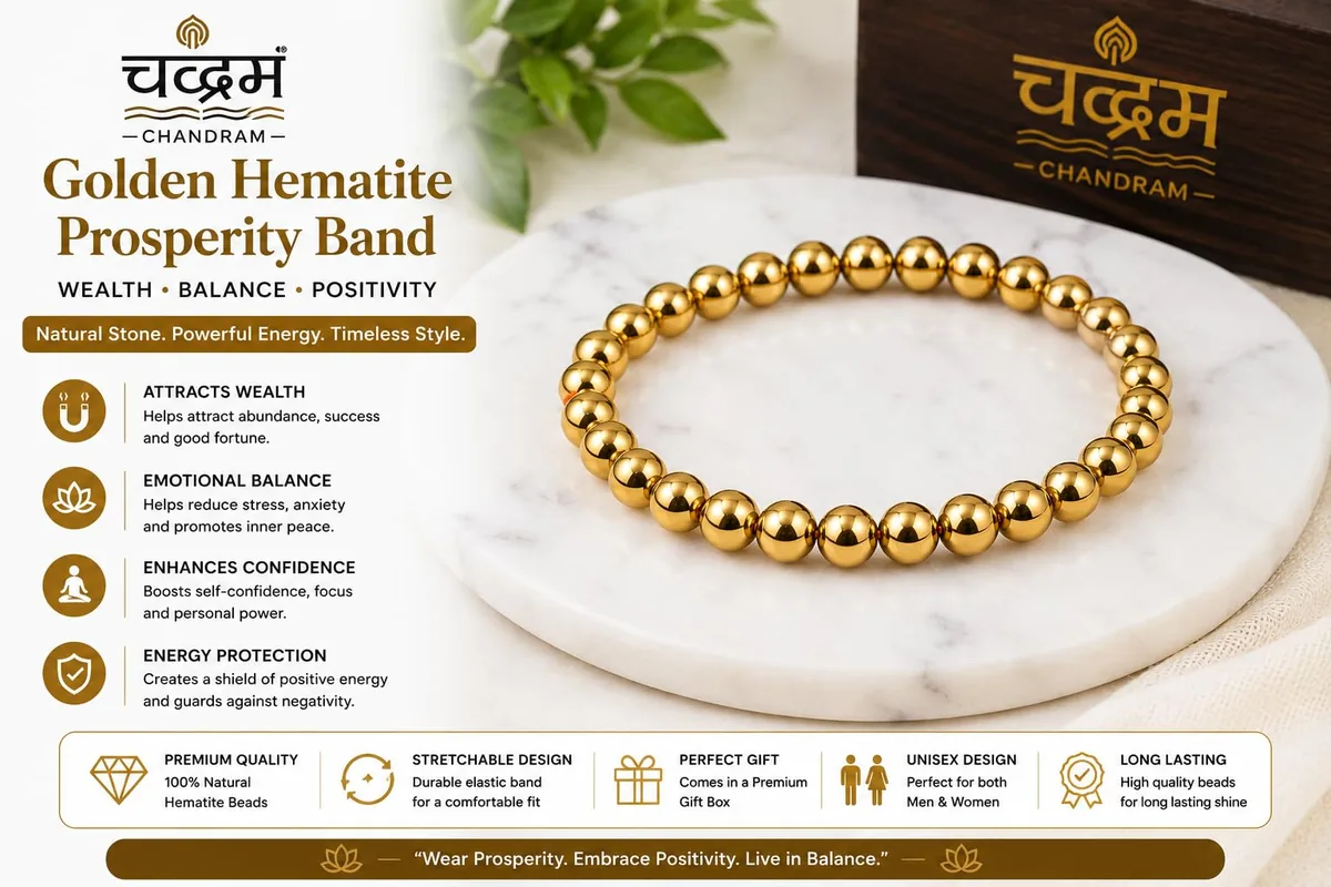 Golden Hematite Prosperity Band — view 3