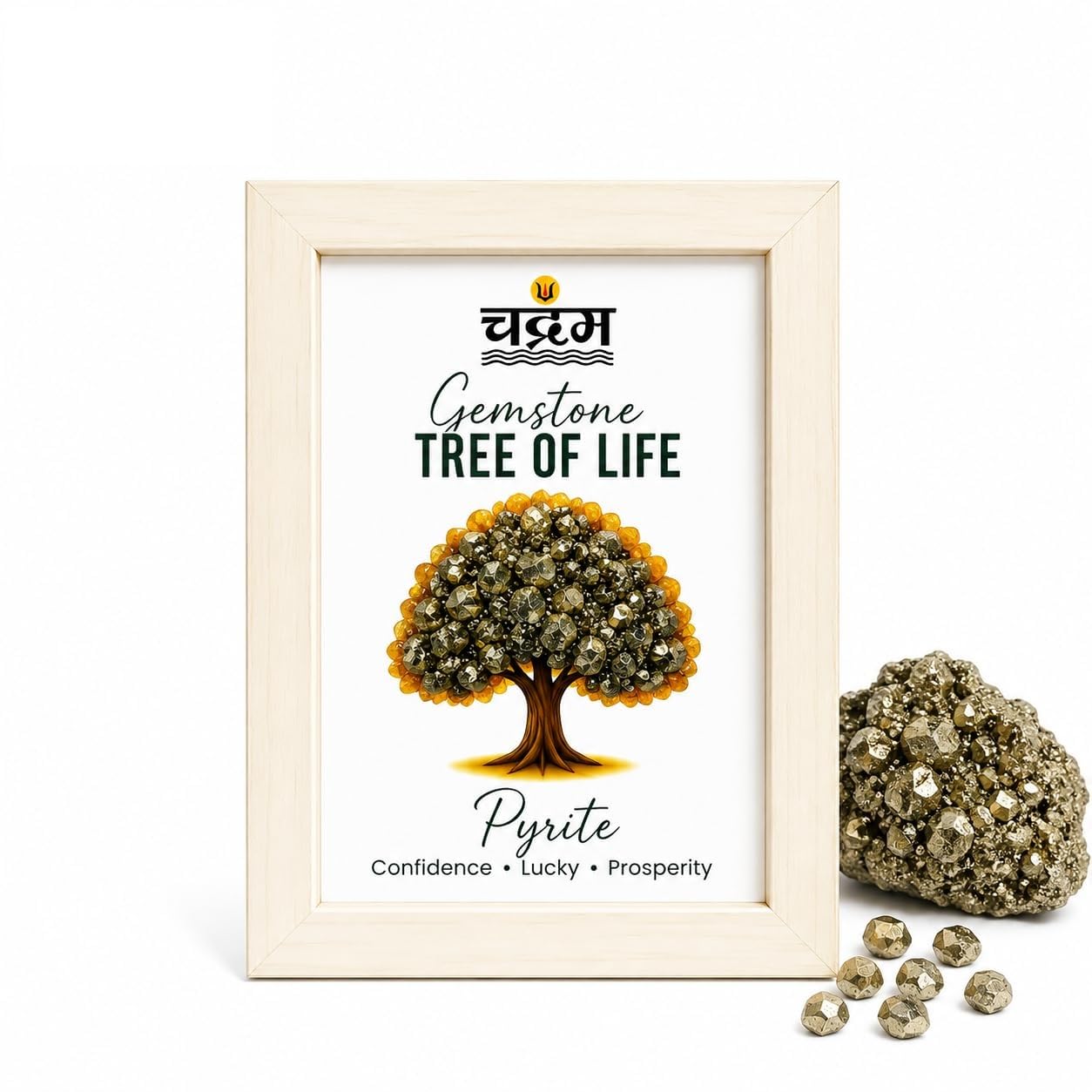 Tree of Life Pyrite Wall Frame