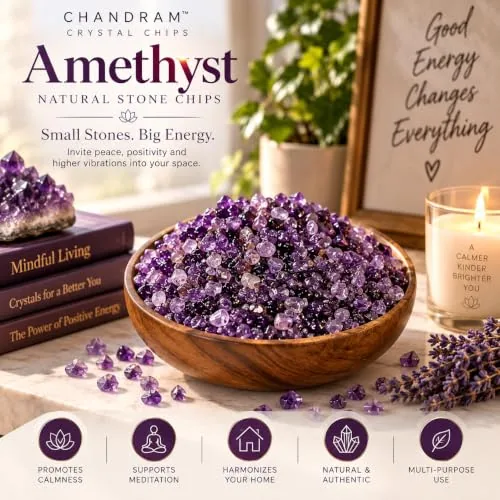 Amethyst Crystal Chips — Natural Rough Stones, 100 g — view 3
