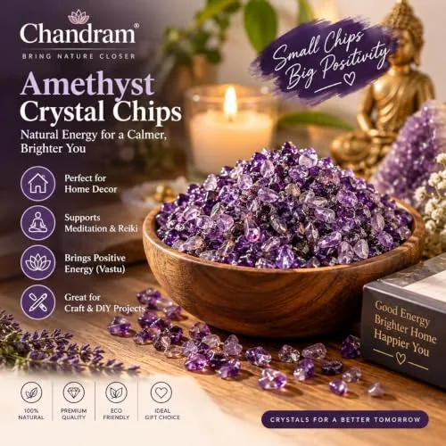 Amethyst Crystal Chips — Natural Rough Stones, 100 g — view 4