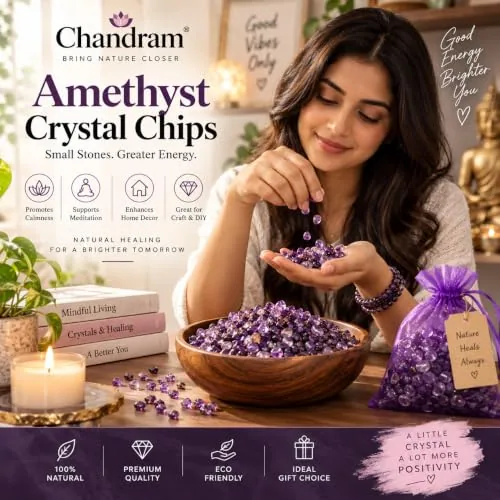Amethyst Crystal Chips — Natural Rough Stones, 100 g — view 6