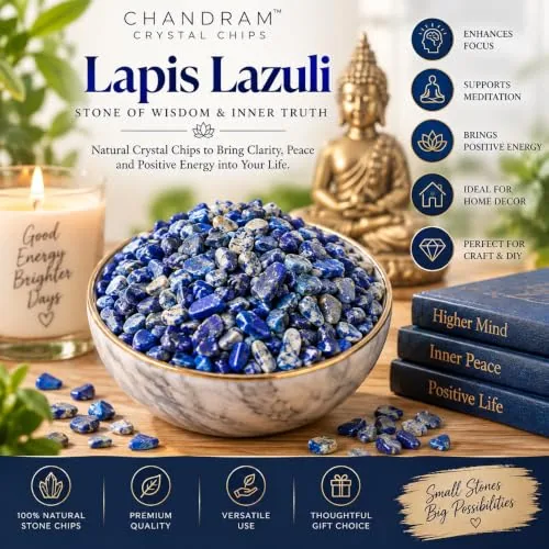 Lapis Lazuli Crystal Chips — Natural Rough Stones, 100 g — view 2