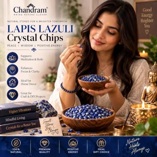 Lapis Lazuli Crystal Chips — Natural Rough Stones, 100 g — view 3
