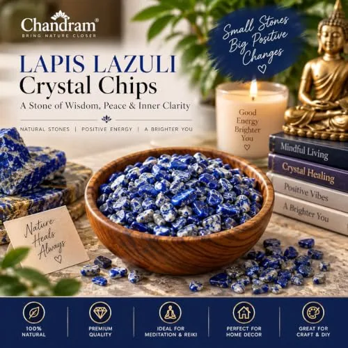 Lapis Lazuli Crystal Chips — Natural Rough Stones, 100 g — view 5