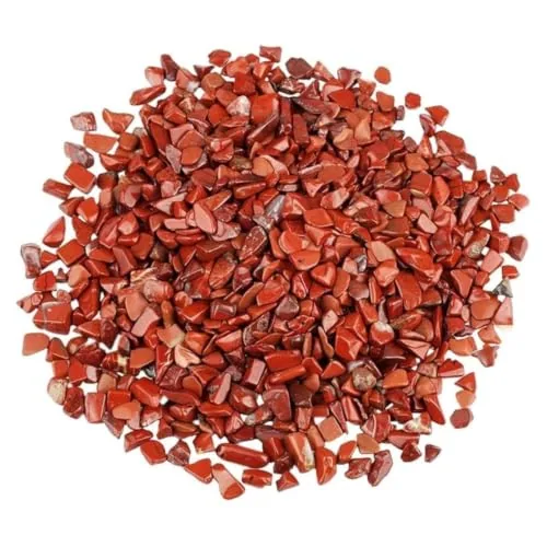 Red Jasper Crystal Chips in Natural Red Jasper rough chips — 100 g pack — how to wear and energise it, from Chandram