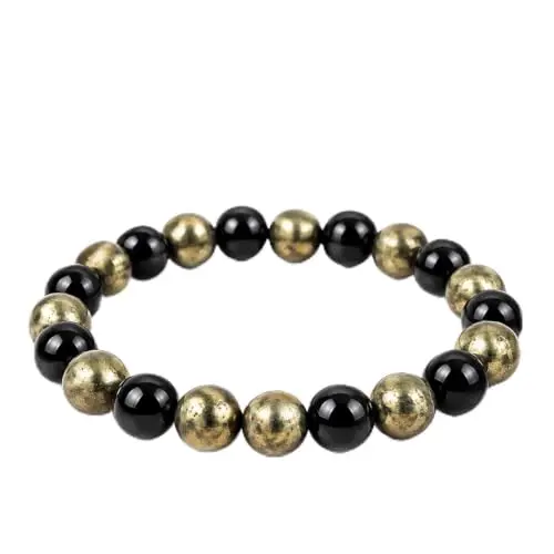Richie Rich Crystal Bracelet — Pyrite & Black Onyx, 8 mm by Chandram — photo 2 of 8