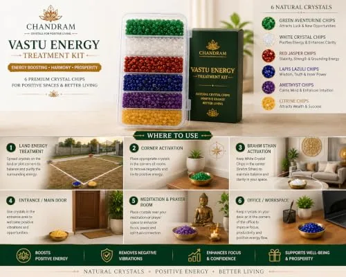 Vastu Energy Treatment Kit — 6 Natural Crystal Chips, 250 g Each — view 5