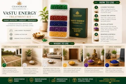 Vastu Energy Treatment Kit — 6 Natural Crystal Chips, 250 g Each — view 6
